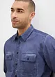 Langermet skjorte i 100% bomull i vasket look, bonprix