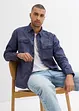Langermet skjorte i 100% bomull i vasket look, bonprix