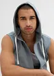 Vest i sweat materiale i myk bomullsmiks med hette, bonprix