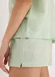 Shorty av musselin med knappestolpe, bonprix