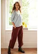 Vid culotte i stretch-cord med High Waist-komfortlinning, 7/8-lengde, bonprix
