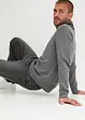 Genser med høy hals og resirkulert bomull, Loose Fit, bonprix