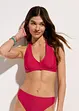Halterneck-bikinitopp med V-hals, bonprix