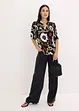 Kortermet bluse med krinklet detalj, i lett viskose, bonprix