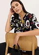 Kortermet bluse med krinklet detalj, i lett viskose, bonprix