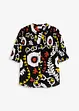 Kortermet bluse med krinklet detalj, i lett viskose, bonprix