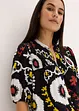 Kortermet bluse med krinklet detalj, i lett viskose, bonprix