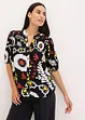 Kortermet bluse med krinklet detalj, i lett viskose, bonprix