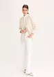 Blazer i materiale med rynket effekt og lyocell, bonprix