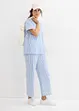 Kortermet bluse i kreppmateriale, bonprix