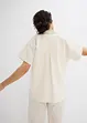 Kortermet bluse i kreppmateriale, bonprix
