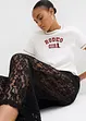 Pull on-bukse med blonder, bonprix