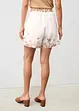 Shorts i ren lin med blomsterprint, bonprix