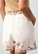 Shorts i ren lin med blomsterprint, bonprix