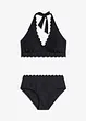 Halterneck-bikini (2-delt sett) i resirkulert polyamid, bonprix