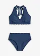 Halterneck-bikini (2-delt sett) i resirkulert polyamid, bonprix
