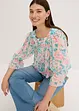 Bluse med ballongkant nede, bonprix