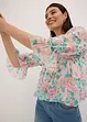 Bluse med ballongkant nede, bonprix