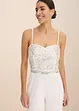 Elegant jumpsuit i strukturert krepp med perlebroderi, bonprix