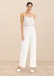 Elegant jumpsuit i strukturert krepp med perlebroderi, bonprix