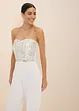 Elegant jumpsuit i strukturert krepp med perlebroderi, bonprix