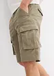 Bermudashorts i 100% bomull med cargolommer, Relaxed Fit, bonprix
