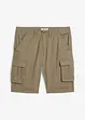 Bermudashorts i 100% bomull med cargolommer, Relaxed Fit, bonprix
