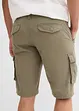 Bermudashorts i 100% bomull med cargolommer, Relaxed Fit, bonprix