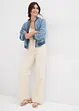 Wide Leg-jeans Mid Waist, komfortlinning, bonprix