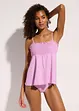 Bandeau tankini med vaflet topp (2-delt sett), bonprix