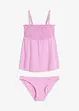 Bandeau tankini med vaflet topp (2-delt sett), bonprix