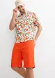 Pull on-bermudashorts i lin-miks, Regular Fit, bonprix