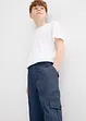 Bukse i 100% bomull og 3/4-lengde, Loose Fit, bonprix