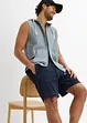 Sweat bermudashorts i vasket look, bonprix
