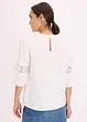 Kortermet bluse med linandel, bonprix