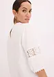 Kortermet bluse med linandel, bonprix