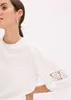 Kortermet bluse med linandel, bonprix