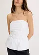 Bandeau-bluse med ballongsøm, bonprix