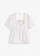 Bluse med puffermer og knapper, bonprix