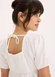 Bluse med puffermer og knapper, bonprix