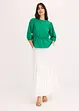 Bluse med puffermer og dyp utringning i ryggen, bonprix