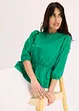 Bluse med puffermer og dyp utringning i ryggen, bonprix
