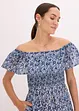 Boho-midikjole med carmen-utringning, av lett bomullsmateriale, bonprix