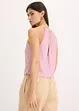 Cropped topp i metallic-look, bonprix