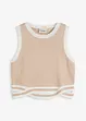 Strikket topp i kort modell med twisted nederkant, bonprix