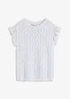 Strikket topp i heklet stil med blonder, bonprix
