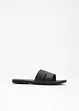 Slip-in sandal i skinn, bonprix