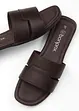 Slip-in sandal i skinn, bonprix