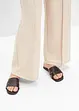 Slip-in sandal i skinn, bonprix