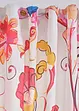 Gardin i resirkulert polyester med trykt blomstermønster (1-pack), bonprix